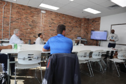 Brian Brackeen, Entrepreneur-In-Residence at Lightship Foundation, working with Deborah Brown and members of My Community Dental Centers