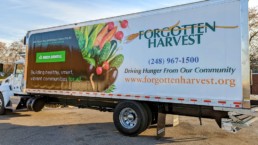 Forgotten Harvest food delivery truck sponsored by Delta Dental.